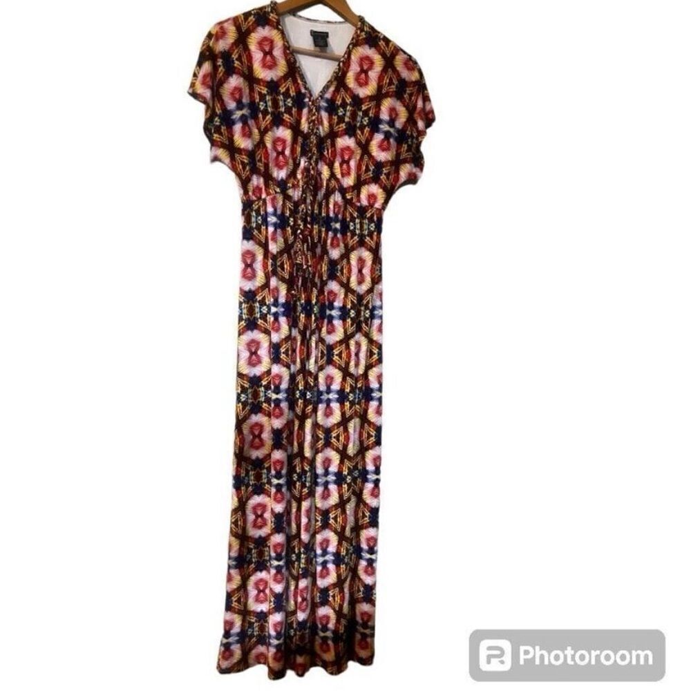 New Directions Women’s Size 12 Tribal Aztec Southwestern Midi Dress NWOT